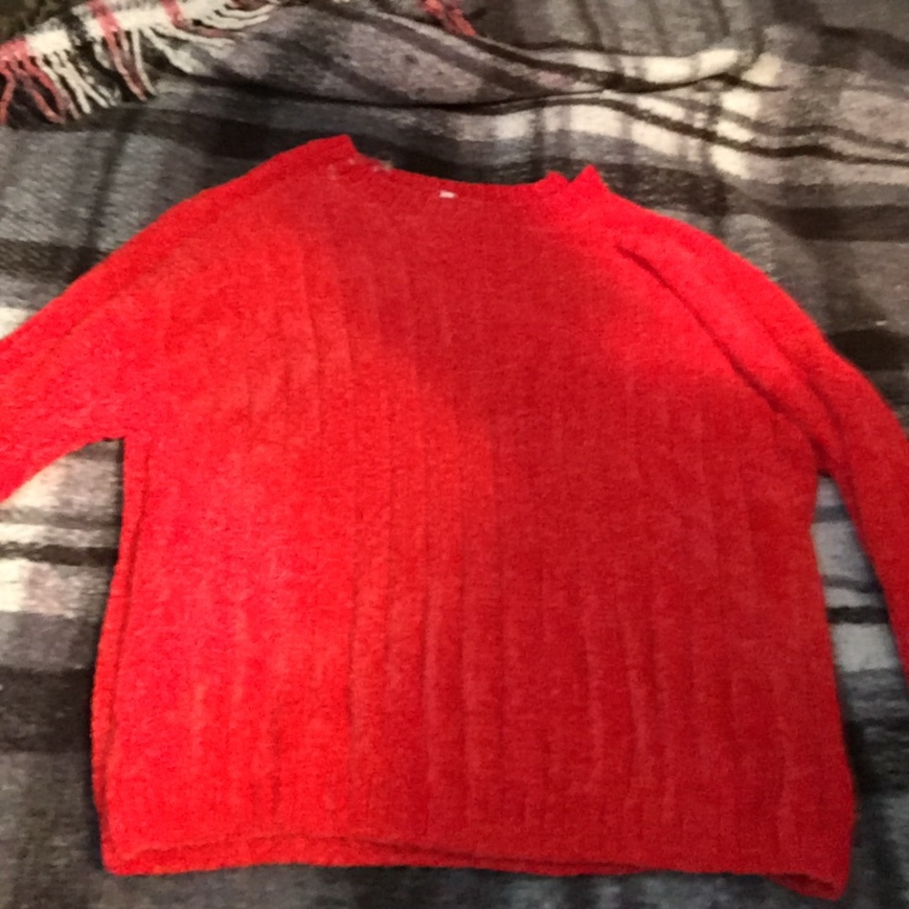 Red soft sweater